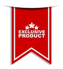 red vector illustration banner exclusive product