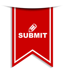 red vector illustration banner submit