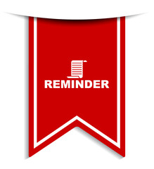 red vector illustration banner reminder