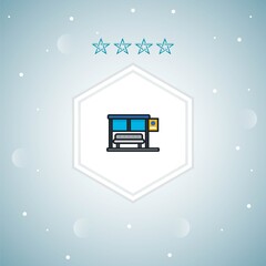 bus stop vector icons