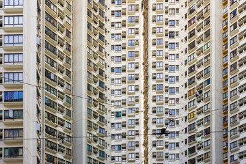 Fototapeta na wymiar Apartment buidling in Hong Kong, China