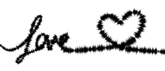 Heart. Abstract love symbol. Continuous line art drawing illustration. Valentines day background banner