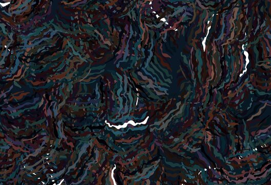 Dark Blue, Red vector layout with curved lines.