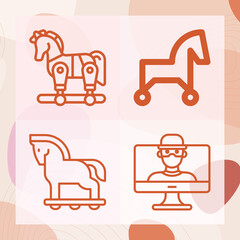 Simple set of deficient related lineal icons