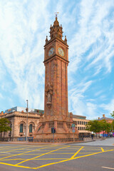 Fototapeta premium Albert Memorial Clock tower in Belfast - Northern Ireland