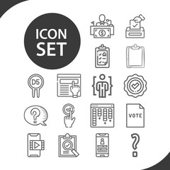 Simple set of select related lineal icons.