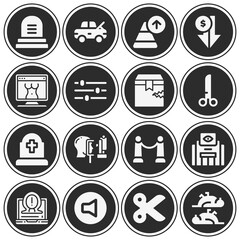 16 pack of modification  filled web icons set