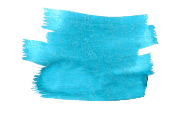 Fototapeta premium Bright blue watercolor stripes for design on the white background