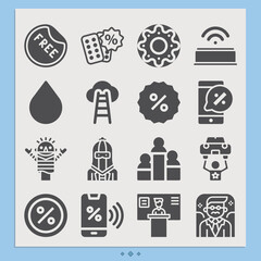 Simple set of dismiss related filled icons.