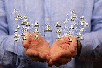 hierarchy connection team group digital