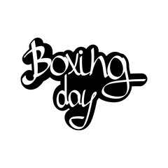 Boxing Day, lettering design template, Xmas calligraphy, vector illustration