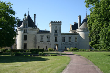 medieval and renaissance castle (brezé) in france