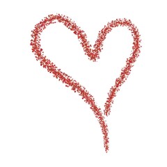 Heart. Abstract love symbol. Continuous line art drawing illustration. Valentines day background banner