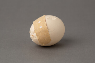 Healthcare and medicine concept, plaster on cracked egg