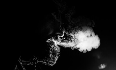 portrait of a man smoking