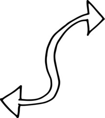 
arrows, lines, guides, doodle, sketch, graphic vector illustration hand drawn. Elements on white background separately