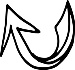 
arrows, lines, guides, doodle, sketch, graphic vector illustration hand drawn. Elements on white background separately