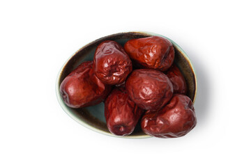 Dried jujube fruit isolated on white