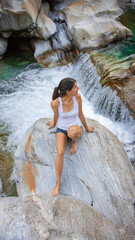 Swimming in the Valle Maggia (Switzerland)