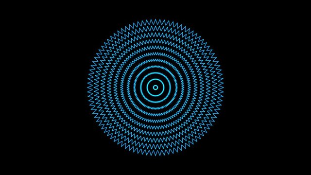 Hypnotic wavy rings on a dark background