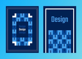 Abstract design editable shape pattern with blue paper, suitable for cover templates, ornament, backgrounds, leaflet, poster and more. EPS