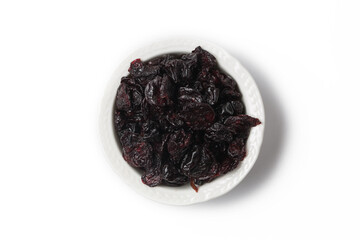 Dried cherry isolated on white 