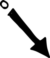 
arrows, lines, guides, doodle, sketch, graphic vector illustration hand drawn. Elements on white background separately