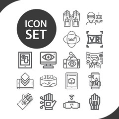 Simple set of actuality related lineal icons.