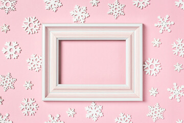 Winter background with snowflakes