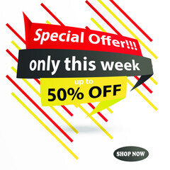 sale banner badge vector design for promote your product.fit for the design of a logo, flyer or presentation. Vector.