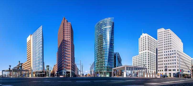 panoramic view at the potsdamer platz, berlin