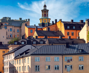 Fototapeta premium Stockholm. Houses on the waterfront.