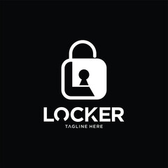 locker vector logo design template for download