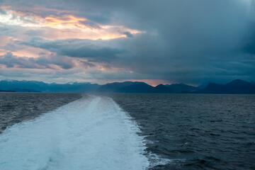 Nelson Bay on the ferry to Cordova, Alaska.