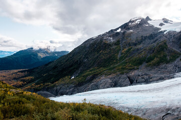 Naklejka na ściany i meble Hike to the Exit glacier, Kenai, Alaska, USA.