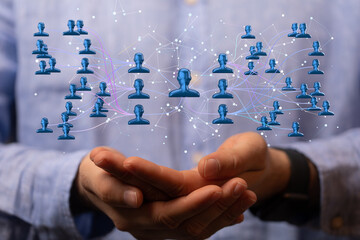 hierarchy connection team group digital