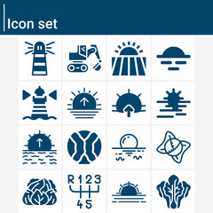 Simple set of charles related filled icons.