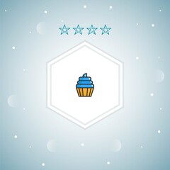 cupcake   vector icons modern