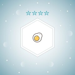 fried egg vector icons modern