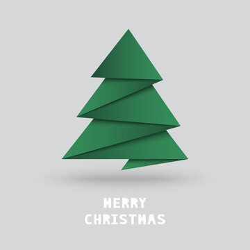 Christmas tree with origami style