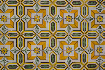 Tipical Portuguese Tiles. Azulej, painted tin-glazed ceramic tilework.