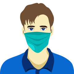 the young man in the mask