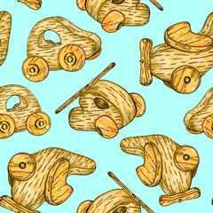 Wooden toys for a boy pattern