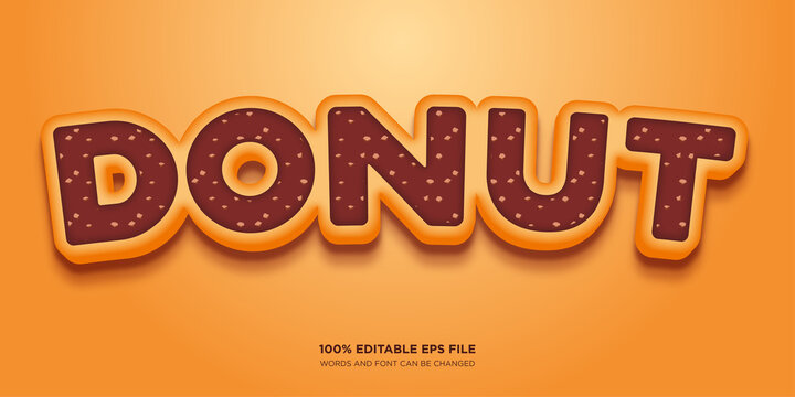 Donut Cake text style effect