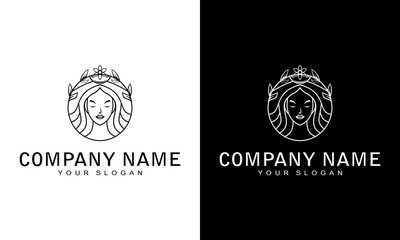 Ilustration vector graphic of Women's Beauty naturally faces inspirational logo design