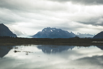 Cordova, Alaska. Glacier and mountains.