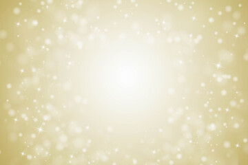 Christmas background concept design of white snowflake and snow. gold bokeh