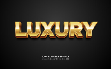 Luxury gold text style effect