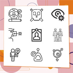 Fototapeta premium Simple set of 9 icons related to inherited