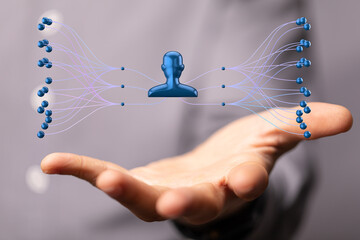 hierarchy connection team group digital